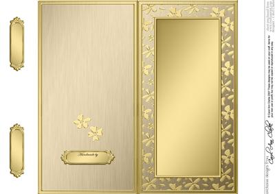 Dl Metallic Flowers Plain Card Base