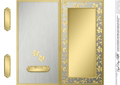 Dl Metallic Flowers Plain Card Base