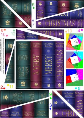 Merry Christmas Books Twisted Spiral Side Stacker