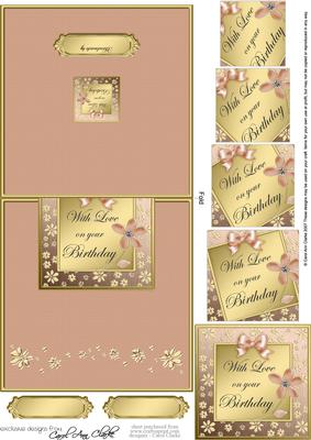 Floral Birthday No-hole Over the Edge N Spiral Pyramid