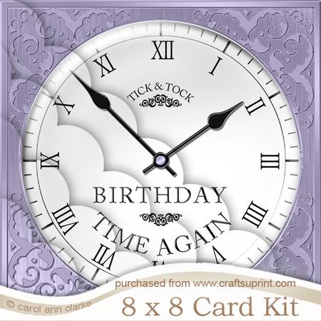 8x8 Birthday Clock Kit with Scalloped Corners