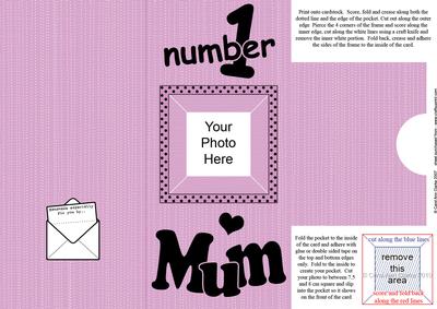Add a Photo Number 1 Mum with Easy Fold Frame