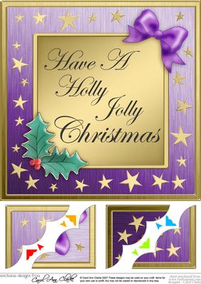 8 x 8 Elegant Christmas Greetings Scalloped Corner Topper