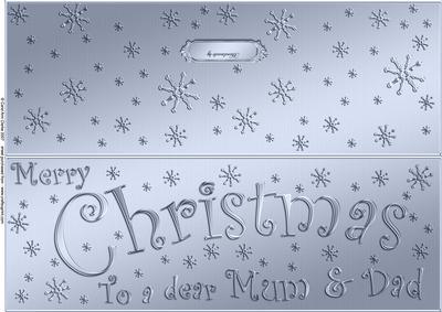 Large Dl Merry Christmas Mum and Dad Quick Cut and Fold Card