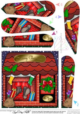 The Little Santa Got Stuck Shop Fan Pyramage Topper