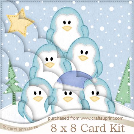 8 x 8 Penguin Tree Felties Kit with Scalloped Corners