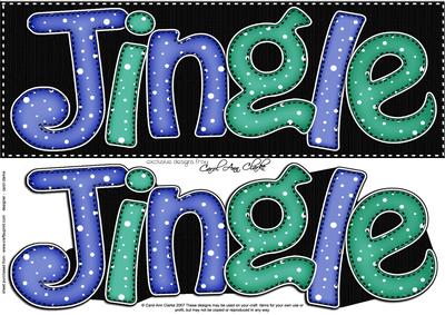 Large Dl Christmas Jingle Quick Card with 3D Decoupage