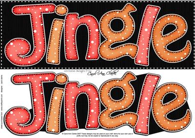 Large Dl Christmas Jingle Quick Card with 3D Decoupage