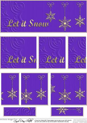 Let It Snow Christmas Dl Side Stacker Topper