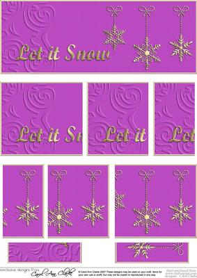 Let It Snow Christmas Dl Side Stacker Topper