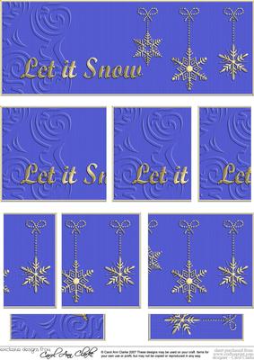 Let It Snow Christmas Dl Side Stacker Topper