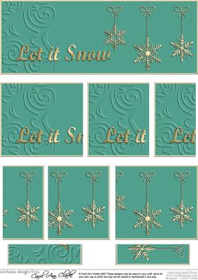 Let It Snow Christmas Dl Side Stacker Topper