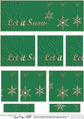 Let It Snow Christmas Dl Side Stacker Topper