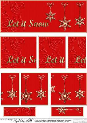 Let It Snow Christmas Dl Side Stacker Topper