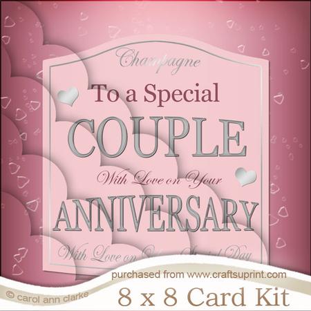 8 x 8 Anniversary Pink Champers Kit with Scalloped Corners