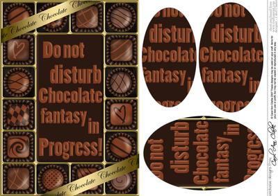 A5 Chocolate Greetings Oval Pyramage Topper