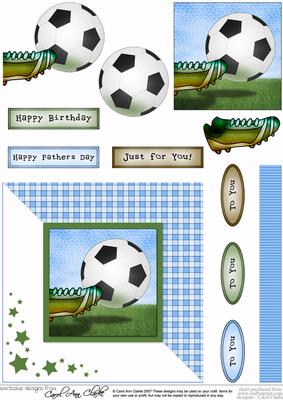 Football Quick Card with Decoupage
