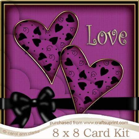 8 x 8 Love Hearts Kit with Scalloped Corners