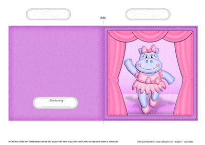 Hilda Hippo Quick Cut and Fold Card
