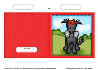 Hamish Scottie Dog Quick Cut and Fold Card