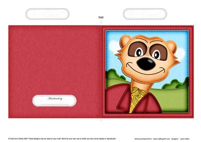 Eric Meerkat Quick Cut and Fold Card