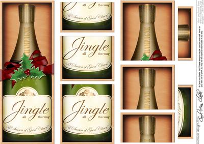 Dl Christmas Champers in a Box with Top N Bottom Stacker