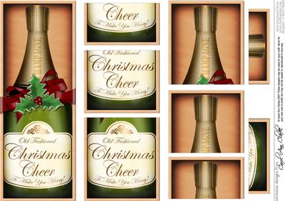 Dl Christmas Champers in a Box with Top N Bottom Stacker