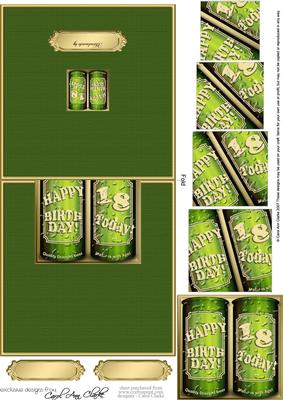 18th Birthday Beer Cans No-hole Over the Edge Spiral Pyramid