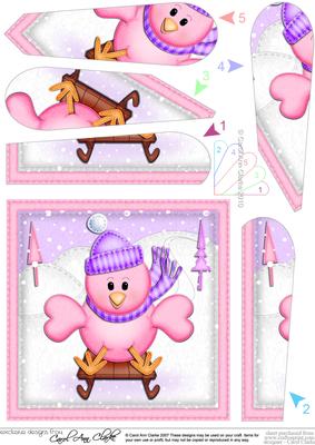 Xmas Little Birdie Fan Pyramage Topper