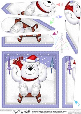 Xmas Ben Polar Bear Fan Pyramage Topper