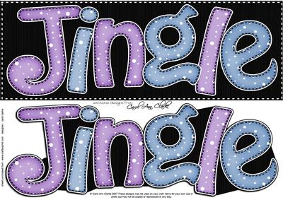Large Dl Christmas Jingle Quick Card with 3D Decoupage