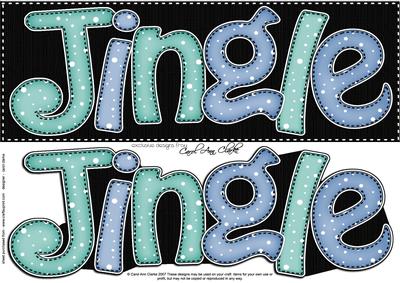 Large Dl Christmas Jingle Quick Card with 3D Decoupage