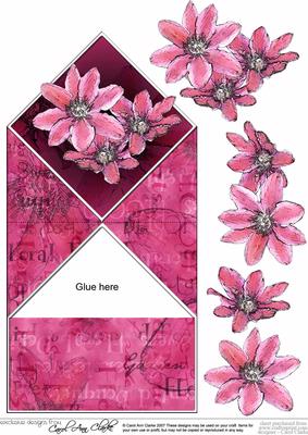 Red Clematis Diamond Top Card