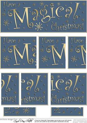 Magical Christmas Dl Side Stacker Topper