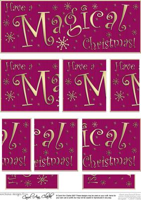 Magical Christmas Dl Side Stacker Topper