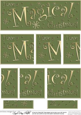 Magical Christmas Dl Side Stacker Topper