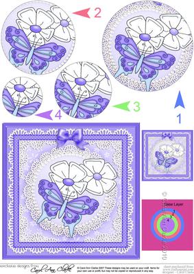 Fluttery Butterfly Quick Card with Circle Pyramage