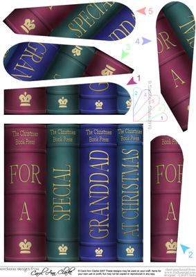 Merry Christmas Granddad Books Fan Pyramage Topper