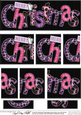 Animal Print Christmas Dl Side Stacker Topper