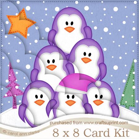8 x 8 Penguin Tree Felties Kit with Scalloped Corners