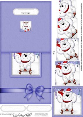 Xmas Ben Polar Bear No-hole Over the Edge N Spiral Pyramid