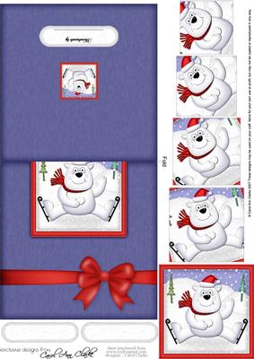Xmas Ben Polar Bear No-hole Over the Edge N Spiral Pyramid