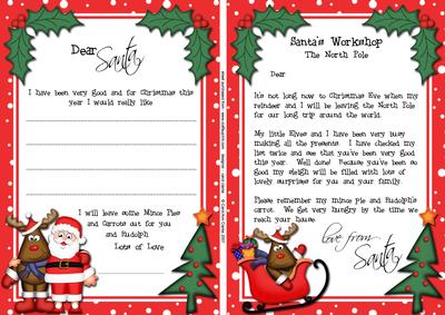 Child's Santa Letter to and from Santa