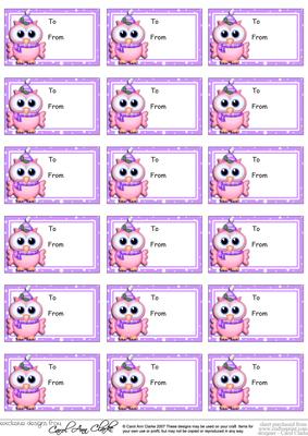 Little Hoot Christmas Gift Tags