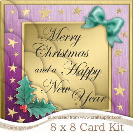 8 x 8 Elegant Christmas Greetings Scalloped Corner Kit