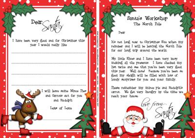 Child's Santa Letter to and from Santa