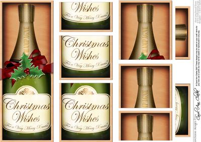 Dl Christmas Champers in a Box with Top N Bottom Stacker