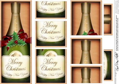 Dl Christmas Champers in a Box with Top N Bottom Stacker