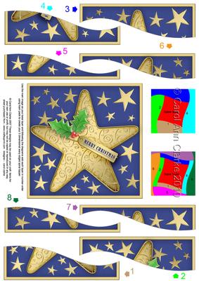 Xmas Star Wavy Spiral Side Stacker