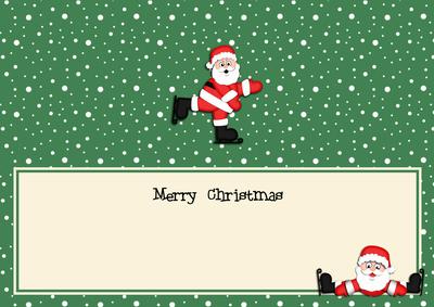 Large Dl Christmas Insert with Santa